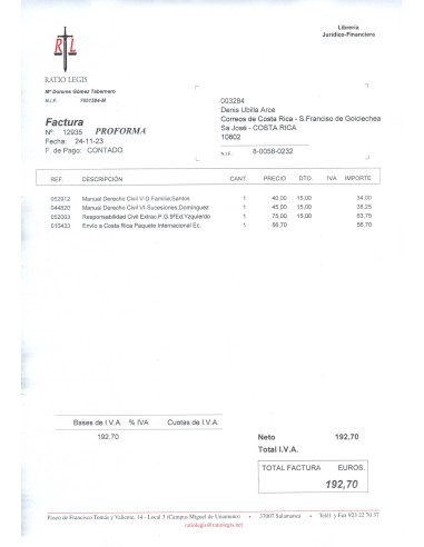 FACTURA PROFORMA 12935