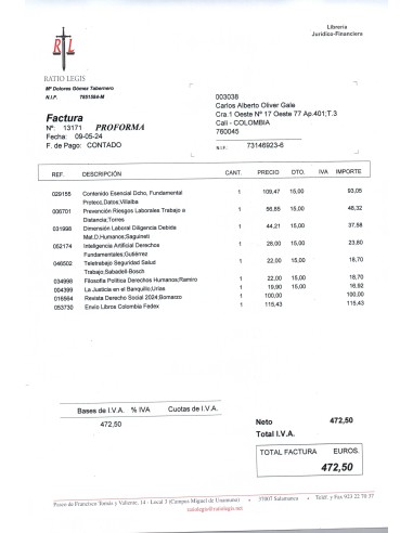 FACTURA PROFORMA 13171