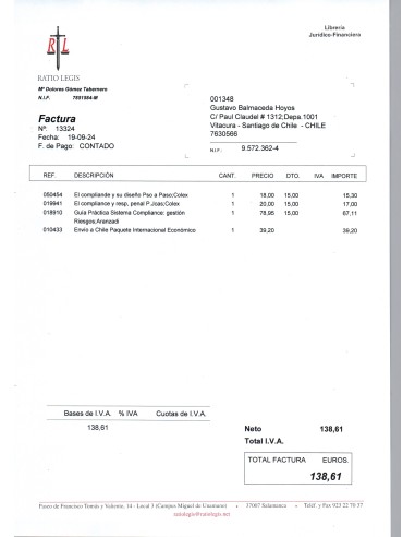 FACTURA PROFORMA 13324