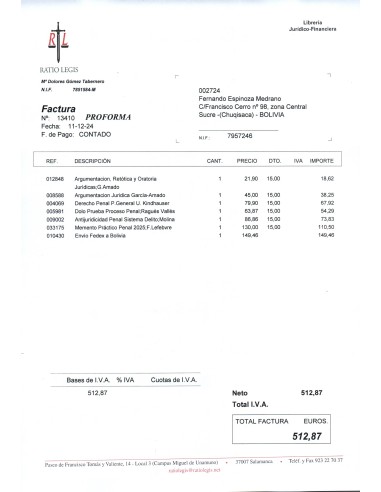 FACTURA PROFORMA 13410